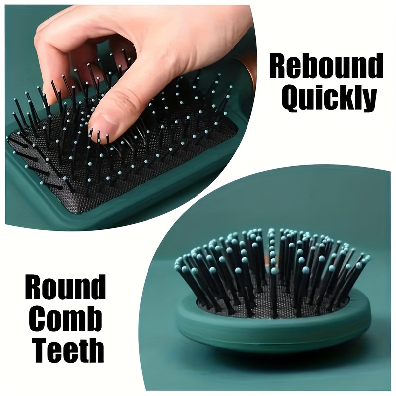 Set van 3 Anti-Statische Hoofdhuid Massage Borstels met Luchtkussen voor Ontwarren en Stylen, Ideaal voor Volume Haar. Ergonomisch Ontworpen, Deze Duurzame Plastic Borstels zijn Elegant en Gebruiksvriendelijk