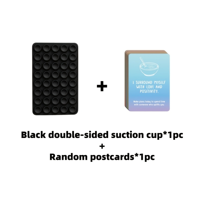 Double-sided Silicone Suction Cup Phone Holder And Random Postcard, Adjustable Angle And , Very Suitable For Shooting Videos And Selfies As A Phone Holder
