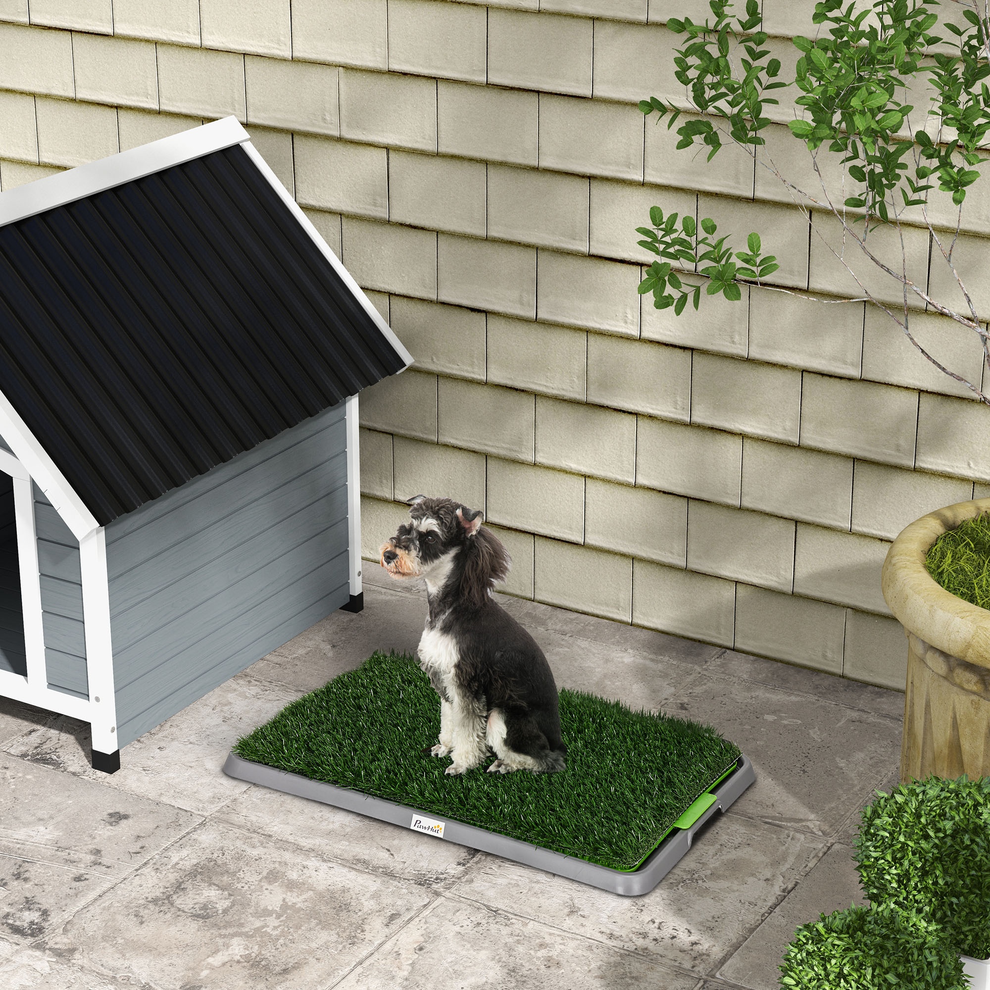 TEMU Pawhut Extra Large Indoor/outdoor Dog Toilet With 2 Artificial Grass Pads - Heavy-duty, Realistic Grass Training Potty, Easy-, For Large Breeds,