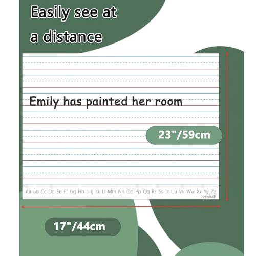 oversized magnetic erasable writing board with design measuring 17 by 23 inches spelling and writing practice suitable for classrooms and home use