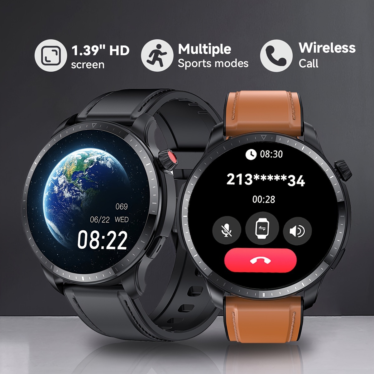 Xiaomi-reloj inteligente militar resistente para hombre, accesorio de  pulsera resistente al agua Ip68 con llamadas, Bluetooth y voz ia de 1,85