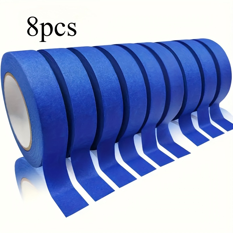 

8-pack Blue Painter's Tape - Premium Masking Tape For Painting, Marking, Projects - , Residue-free Adhesive - 0.94 Inch Wide, 65 Feet Long (total 520 Feet)