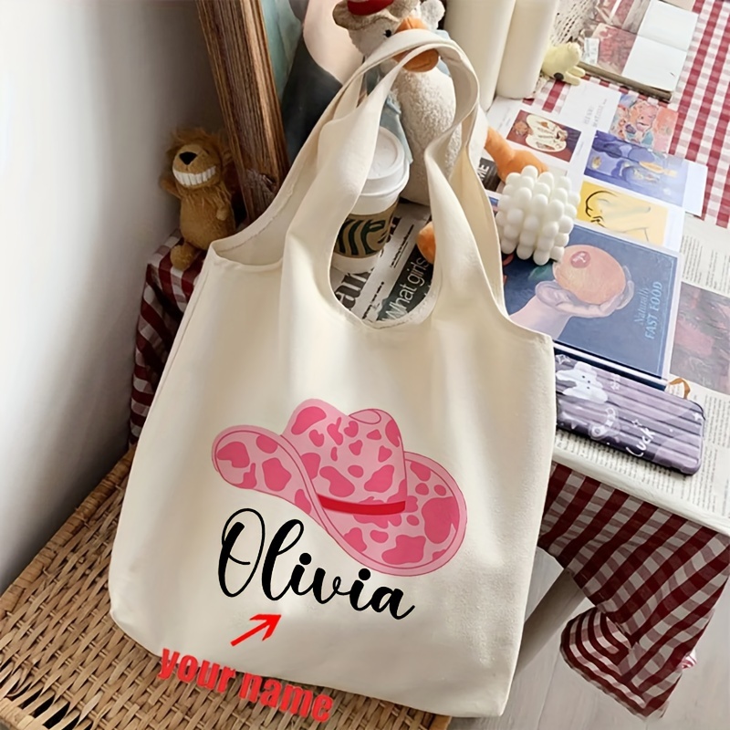 TEMU Bolso Tote Personalizado con de Cowgirl, Diseño de Despedida de Soltera, Literatura, Viajes, Bolso de Harajuku, Regalo para Ella, Disco, Regalo