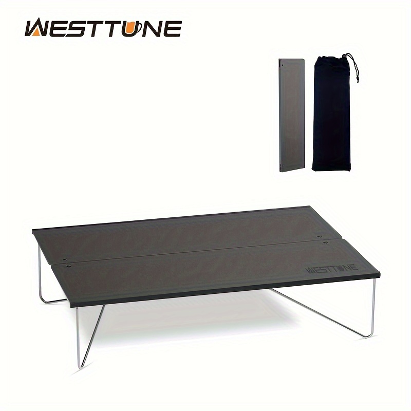 

Table De Camping Mini Portable WESTTUNE, Table D'extérieur Pliante En D'aluminium Ultra-légère, Adaptée Aux , Aux -, Aux Barbecues Et Aux Meubles De Camping.