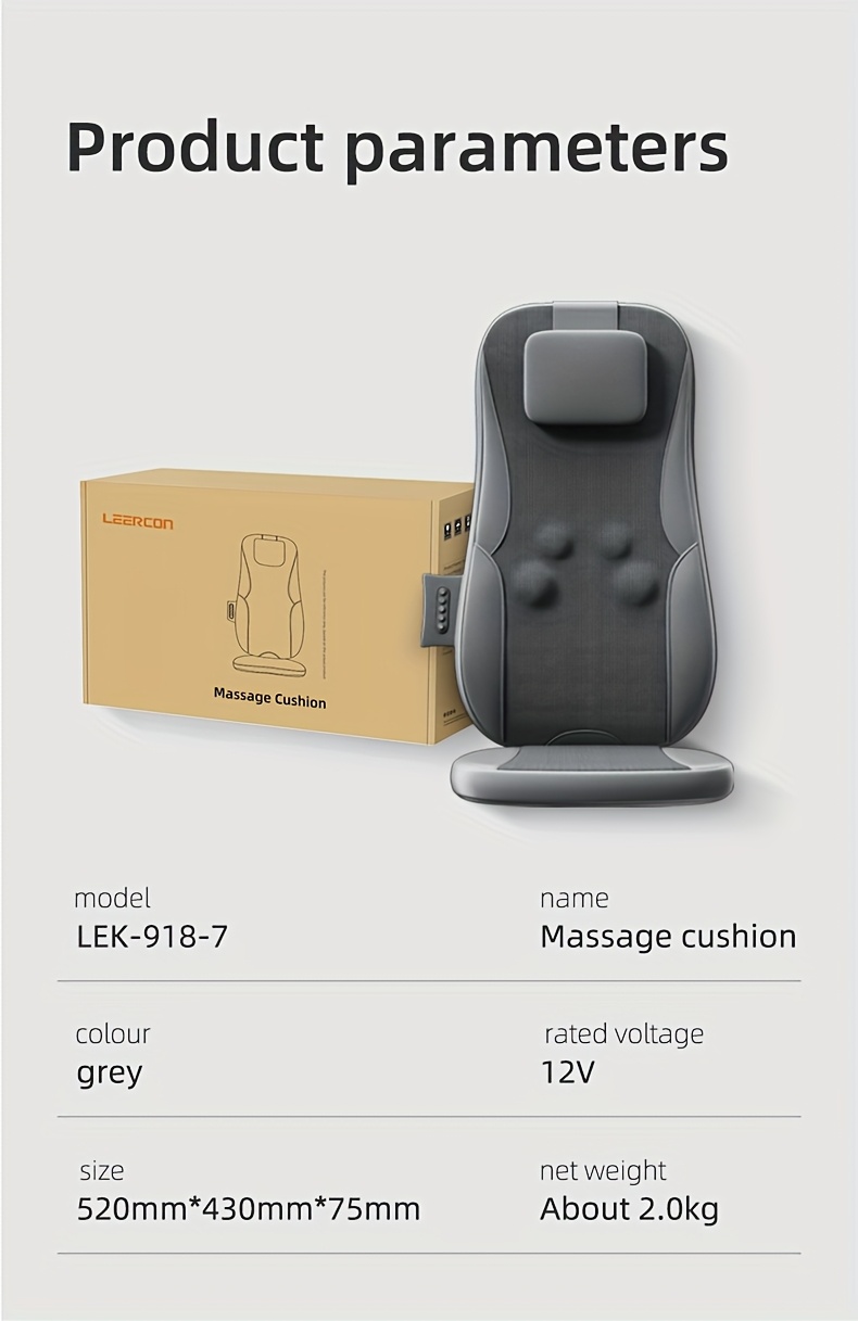 neck and back heating kneading massager a rolling kneading massage   for home or office use this portable pad lets you relax your whole body   anywhere making it an   for gifting to parents   Product details 12