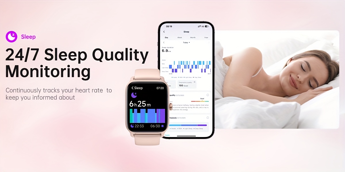 mothers day gift   womens smart watch mens wireless calling 1 8 inch hd touchscreen fitness   100 sports   built in alexa smartwatch suitable for iphone and   Product details 3