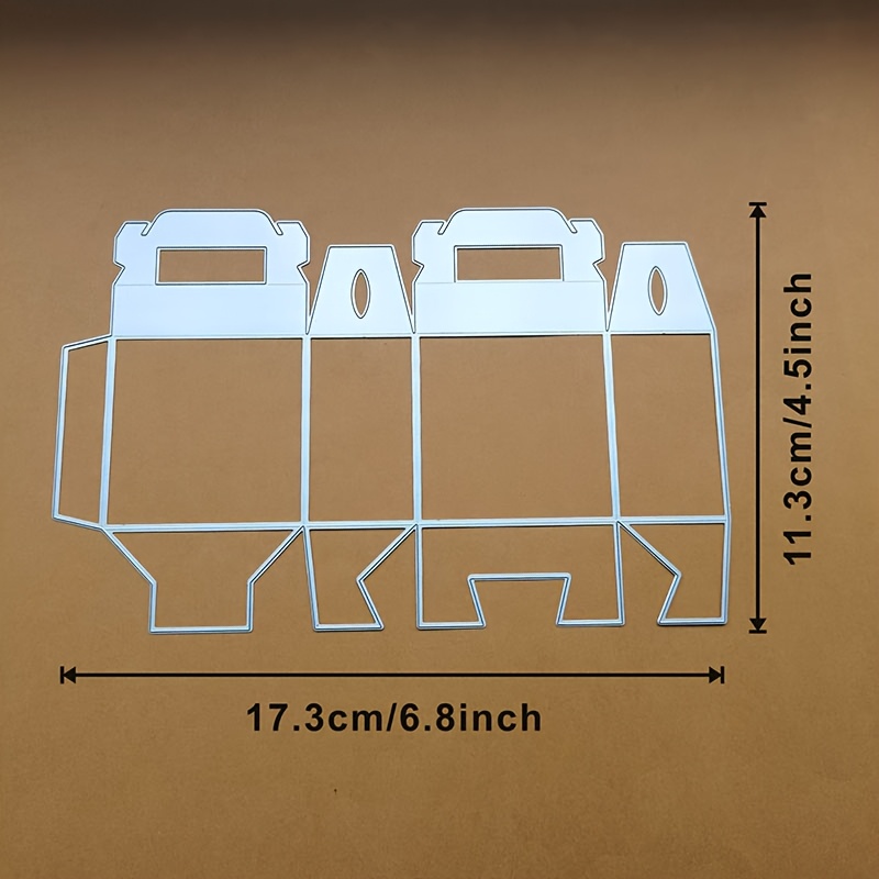 TEMU boîte carrée , décoration artisanale, modèle de gaufrage 2026, modèle de découpe en métal pour l'élaboration de cartes d'albums de scrapbooking