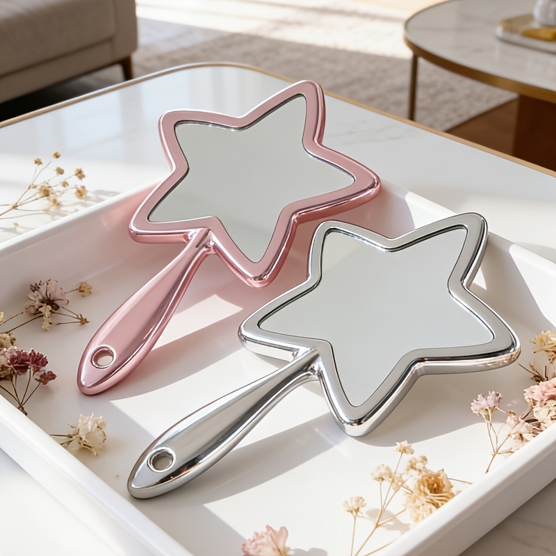 Electroplated Star Hand Mirror, Portable Compact Mirror