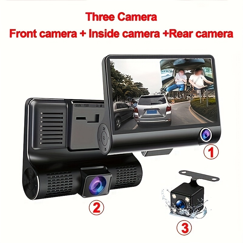 Car Dvr 3 Kameras 3 8 Zoll Dash Cam Auto Video Recorder Auto
