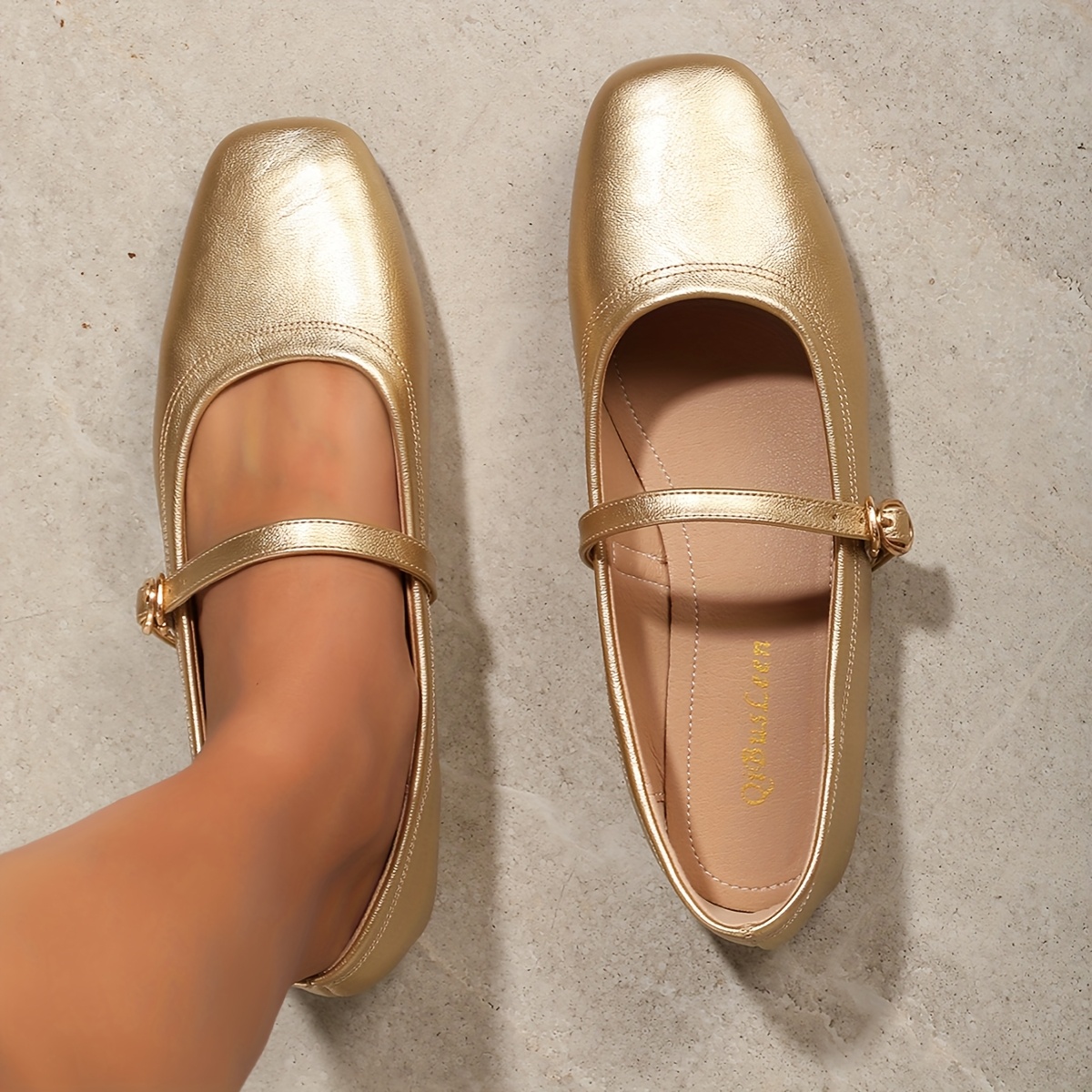 womens elegant ballet flats square toe dressy - Temu