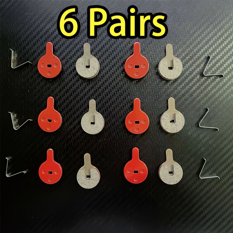 TEMU 6/10 Pairs Resin Semi-metallic , Quiet Wear Resistant Electric Scooter Brake Shoes Replacement With V-shaped Return Springs, Universal Fit Most