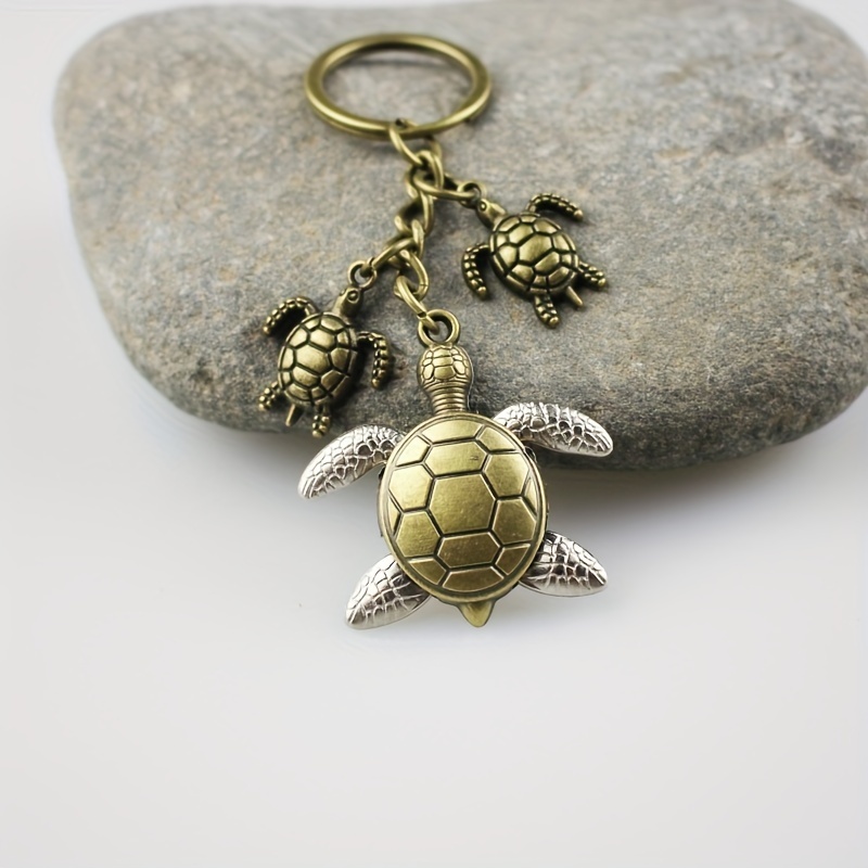 

Vintage Sea Turtle Keychain - Zinc Alloy, Fashion Accessory For Men, Perfect Gift Idea