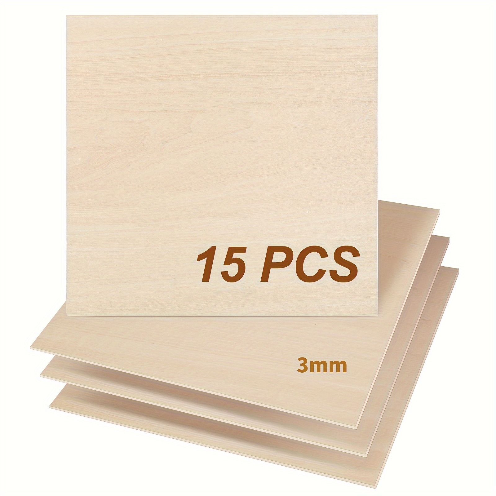 

15pcs Dofiki Premium Basswood Plywood Sheets, 3mm , 1/8" X 11.8" - Ideal For Laser Cutting & Engraving, Smooth Light Apricot , Easy To Stain, Crafts & Diy Projects, Dofiki