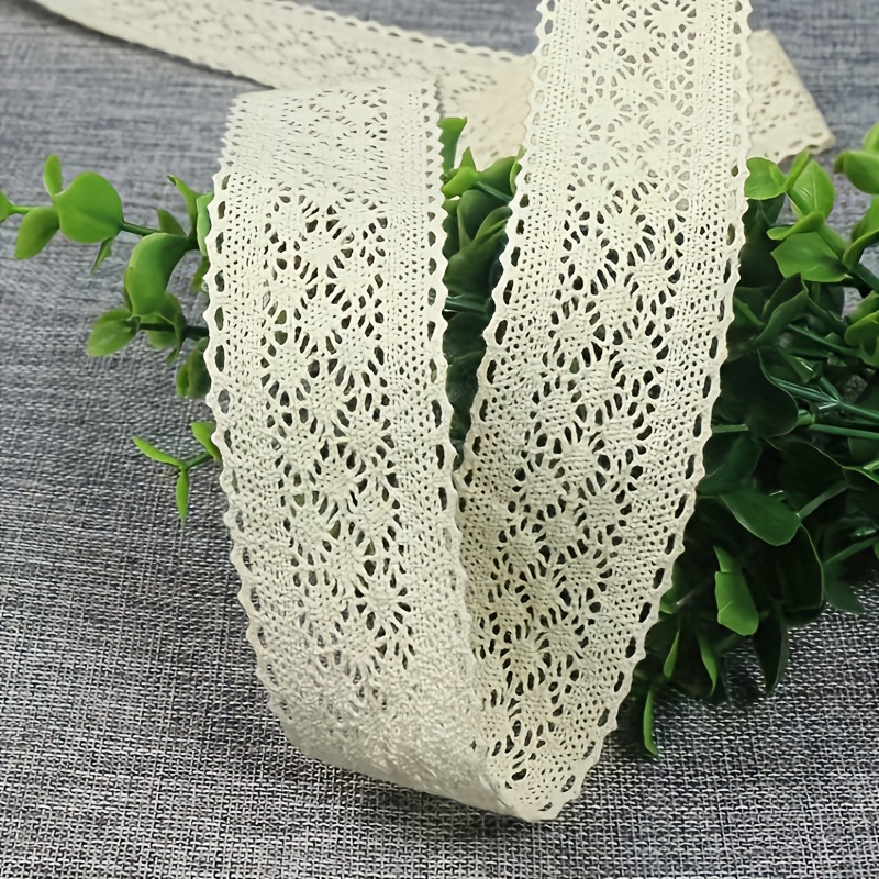 Ruban Bleu Marine Ruban De Dentelle Vintage En Coton - Ruban Décoratif - Pour Couture, Artisanat, Décoration De Noël, Rideau De Mariage, Boîte Cadeau, 28 Mm X 10 M Ruban Dentelle