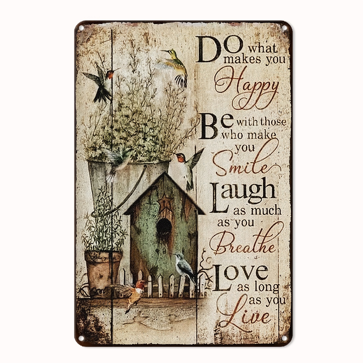 

Room Decor Metal Plaque, Do What , Inspirational Quote Wall Plaque -8x12 Inch Wall Art For Homes, Offices, Courtyards, Cafes, Etc. - Indoor/outdoor Decoration