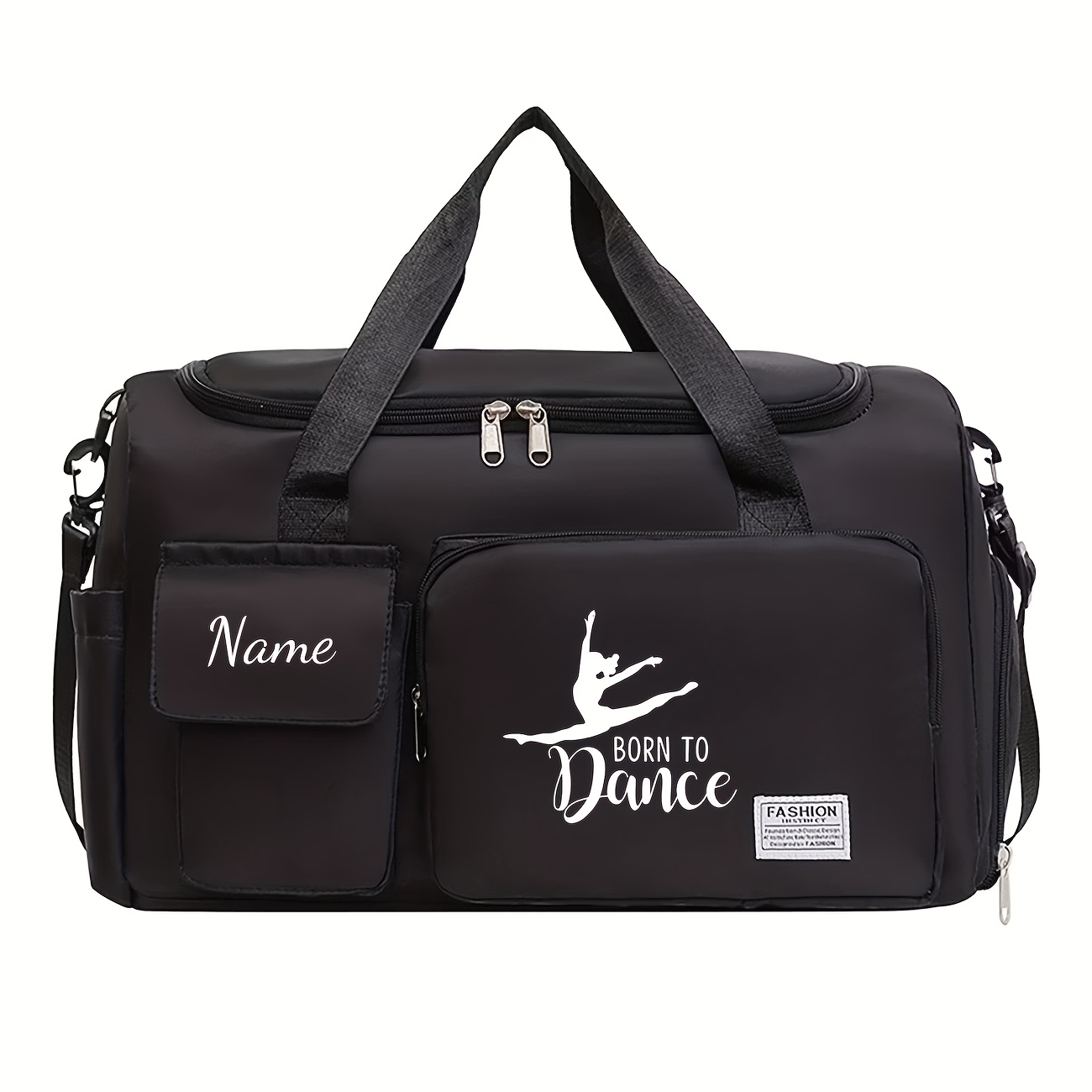 TEMU Personalized Custom Name Ballet Dancer Printed Travel Bag, Multi-functional Fitness Sports Backpack, Convenient And Lightweight For Travel, Rich