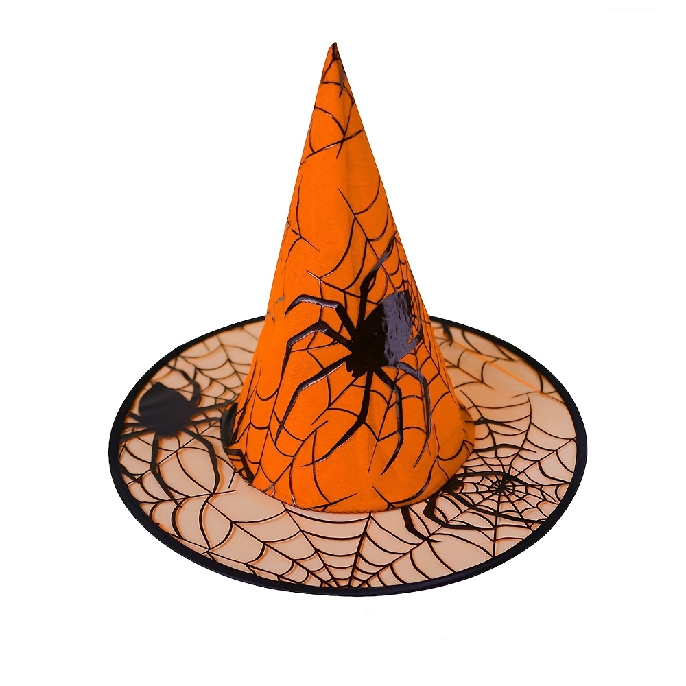 TEMU Cappello di Halloween, Cappello da Strega, Cappello a , Copricapo per Feste, Cappello da (Multicolore)