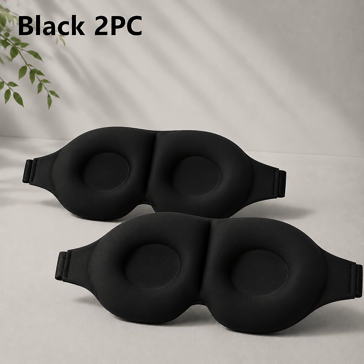 TEMU 3D Konturierte Schlafmaske, Drucklose Augenmaske mit verstellbarem Band für tiefen Schlaf, Reisen, Nickerchen & Yoga