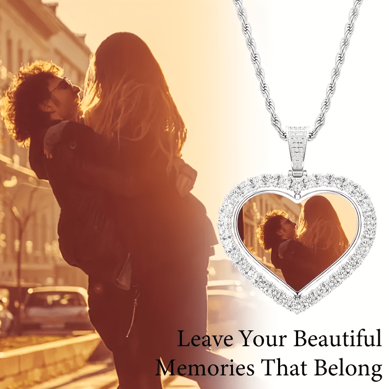 Personalized Photo Necklace with Custom Photo/Text Charms