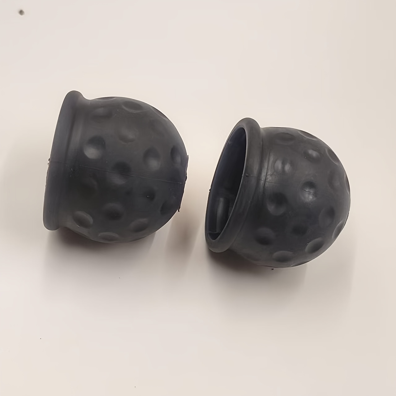 Image of 2pcs, Tow Ball Cover, Universal Vehicle Tow Ball Cover, Plastic Trailer Cover, Plastic Trailer Protective Cap, Black Rv Trailer
