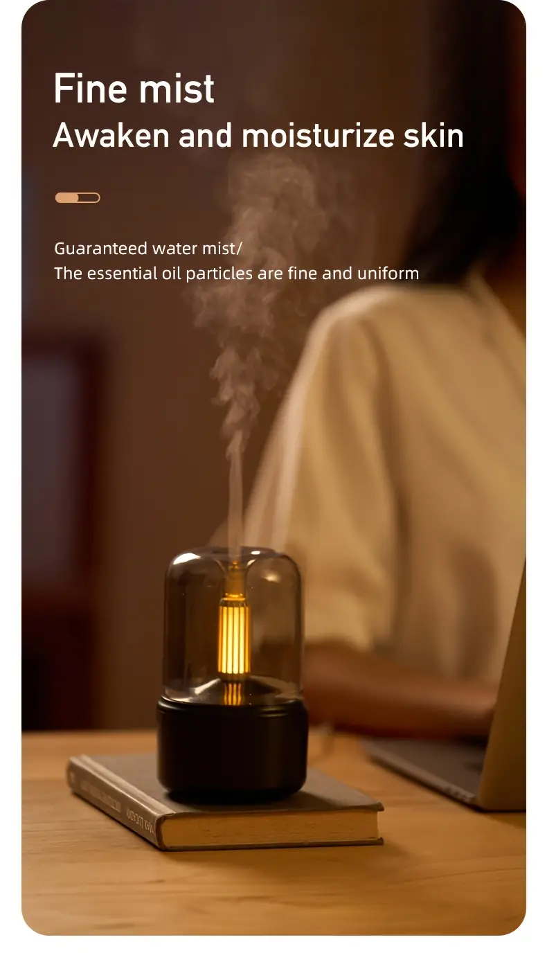 technology humidifier   diffuser soft light bedside mood lamp for home and office 2 color options perfect christmas birthday holiday gift office decor stylish diffuser     mist output office workers Product details 2