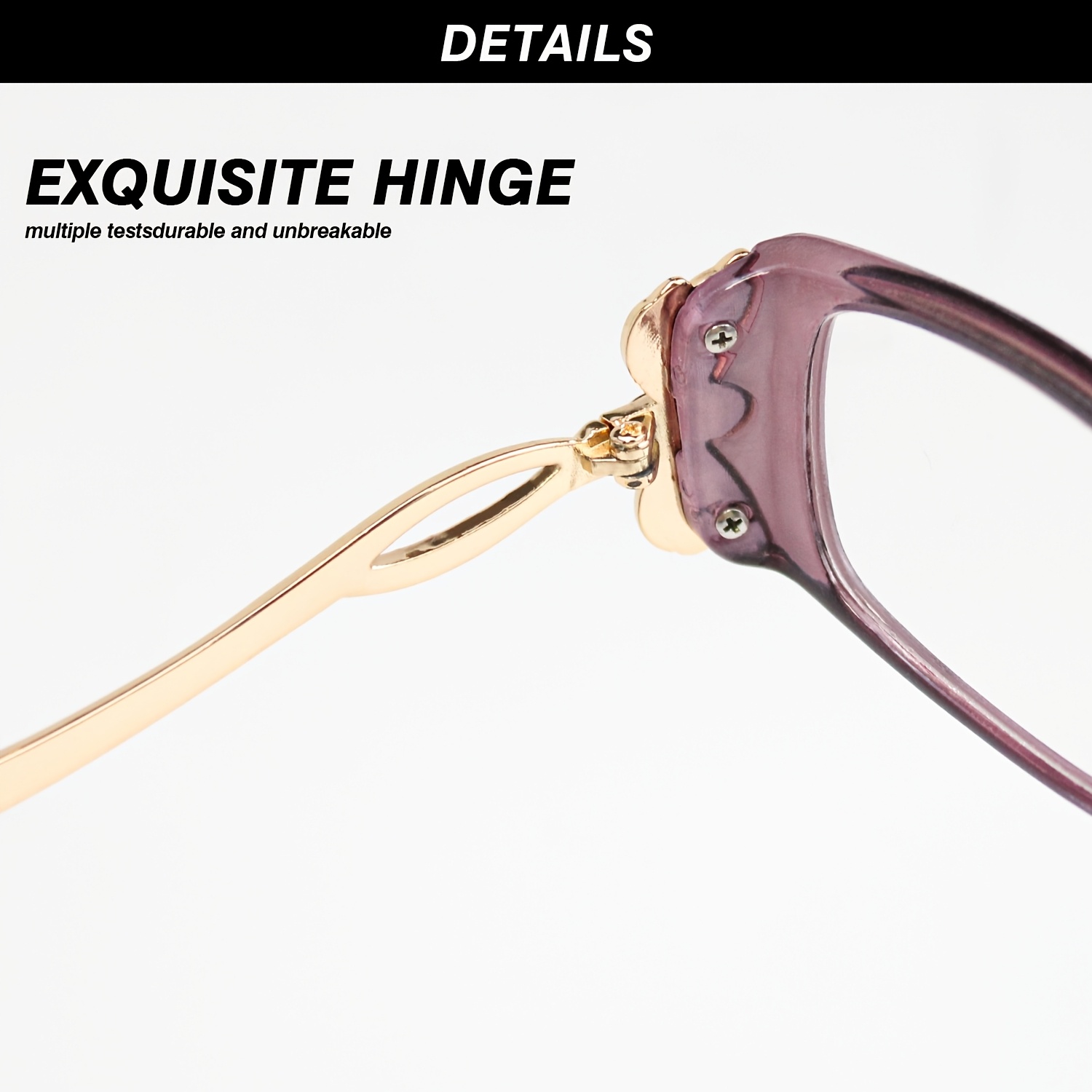 Small-Framed Rectangular Reading Glasses with Dragonfly Motifs
