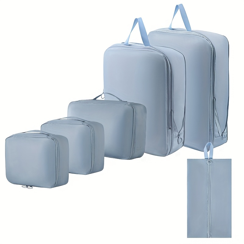 Luggage Organizer Travel 6pcs Set Storage Bags Compression Suitcase Multi-functional Storage Bag Clothes Large Capacity Portable Full Set Pouches Maternity Bag