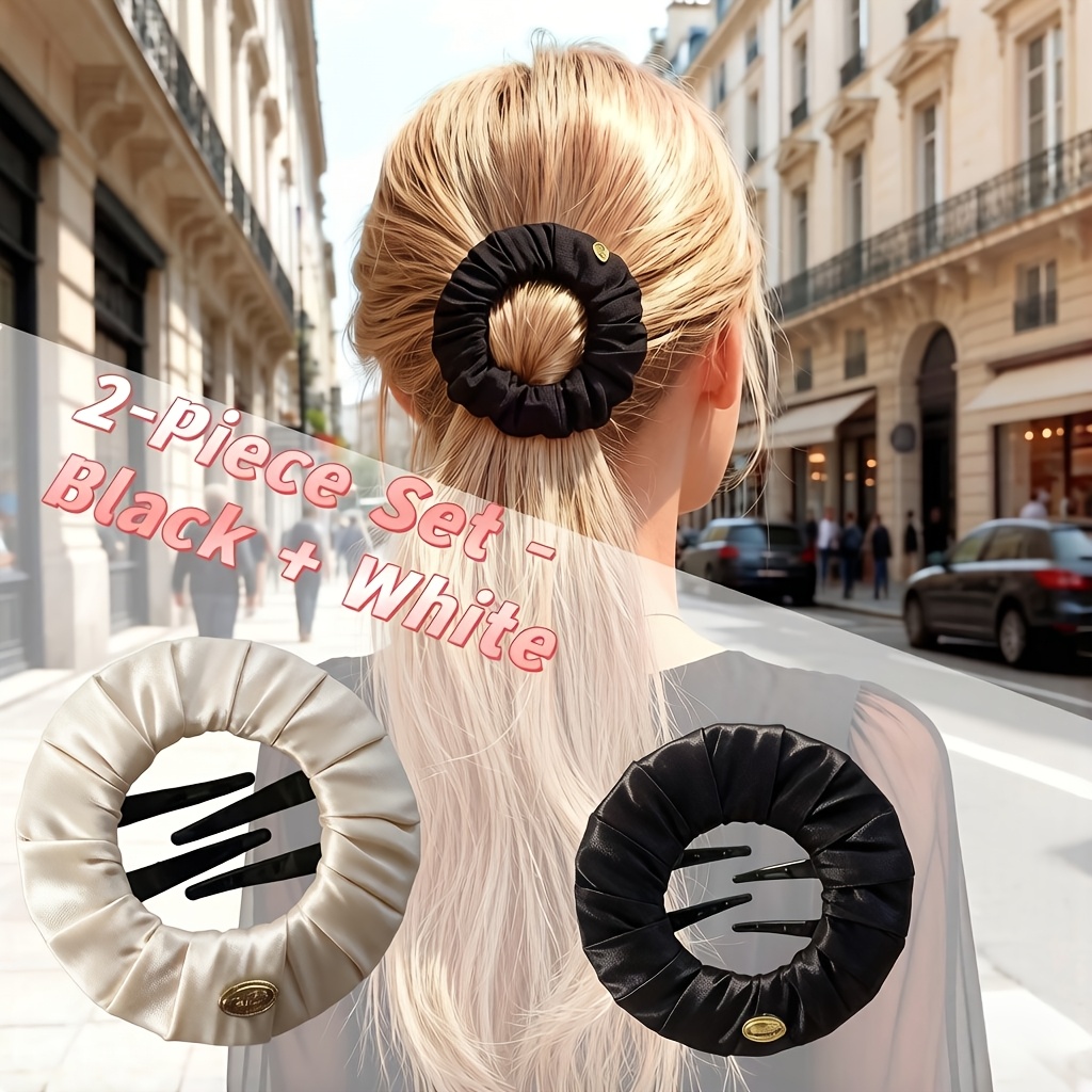 TEMU Lot de 2 pinces à cheveux rondes invisibles | Mini pinces à griffes couture de qualité supérieure | Supports de invisibles pour tous |