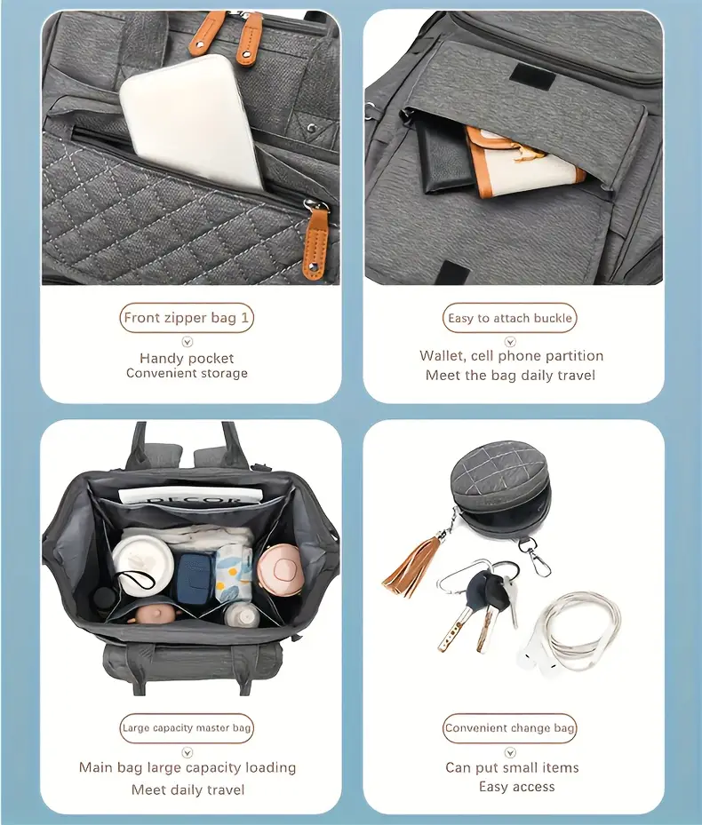 Waterproof New Father Bag Mommy Bag With Independent Feeder Pocket ...