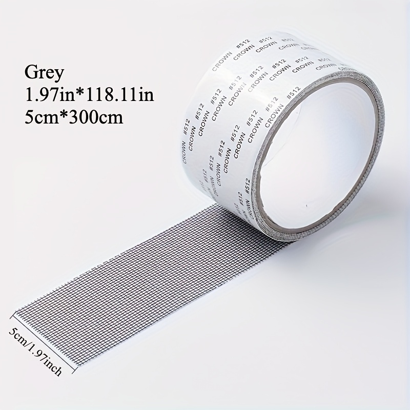 TEMU 3pcs (3pcs) Self-adhesive Waterproof Net Repair Patches Suitable For Dorm Screens, Window & Curtain Tears, Plastic Mesh Suitable For Door/window