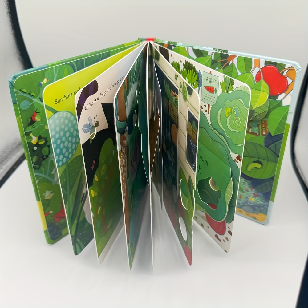 Compact Durable "Garden" Cardboard Book for Early Readers