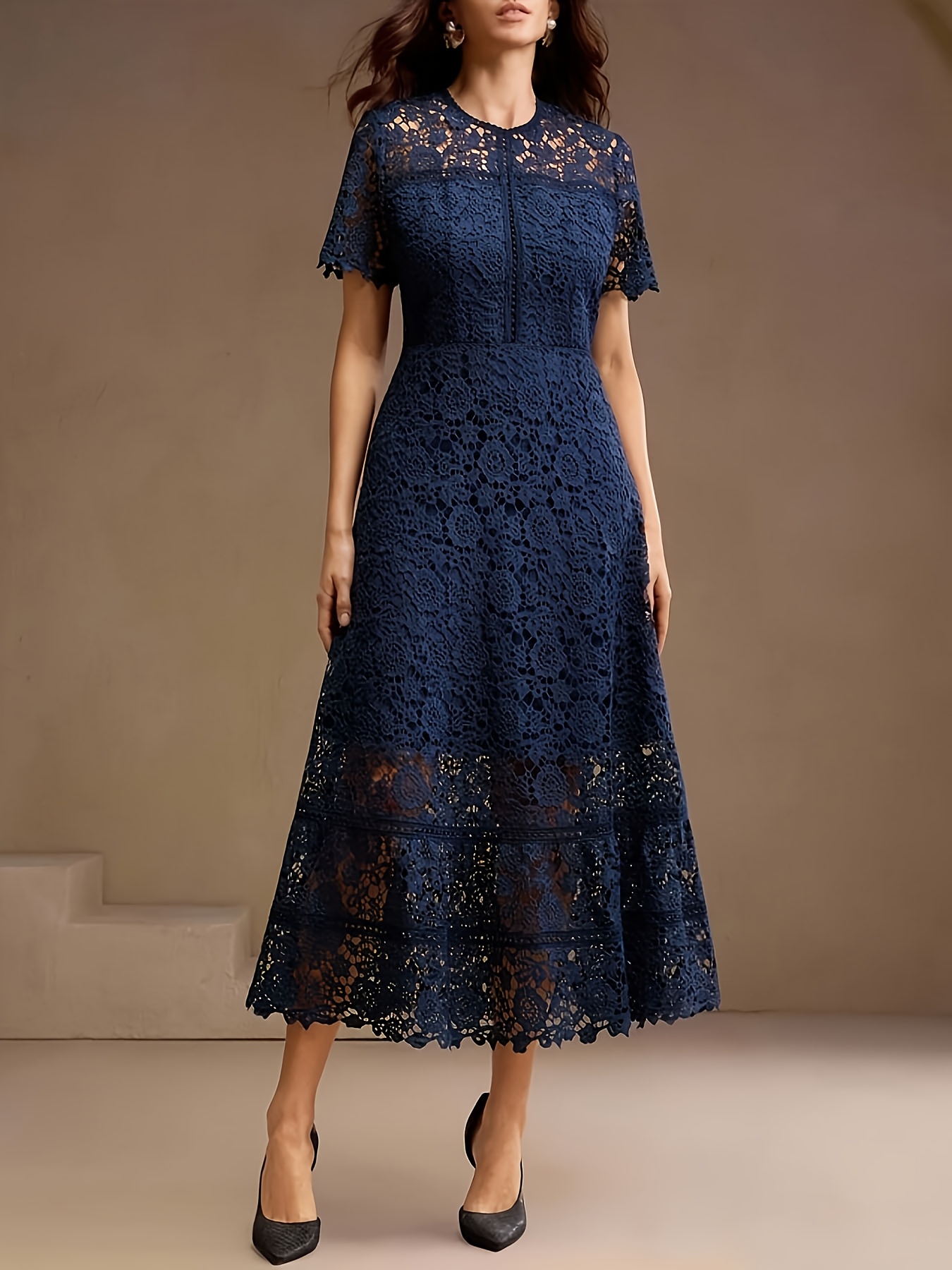 navy blue dresses sold on Temu Australia
