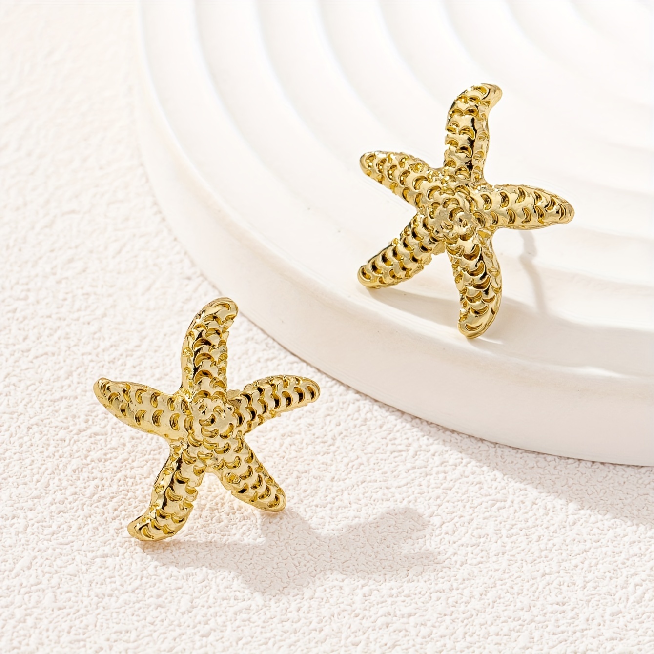 Vintage Starfish Stud Earrings for Casual Attire