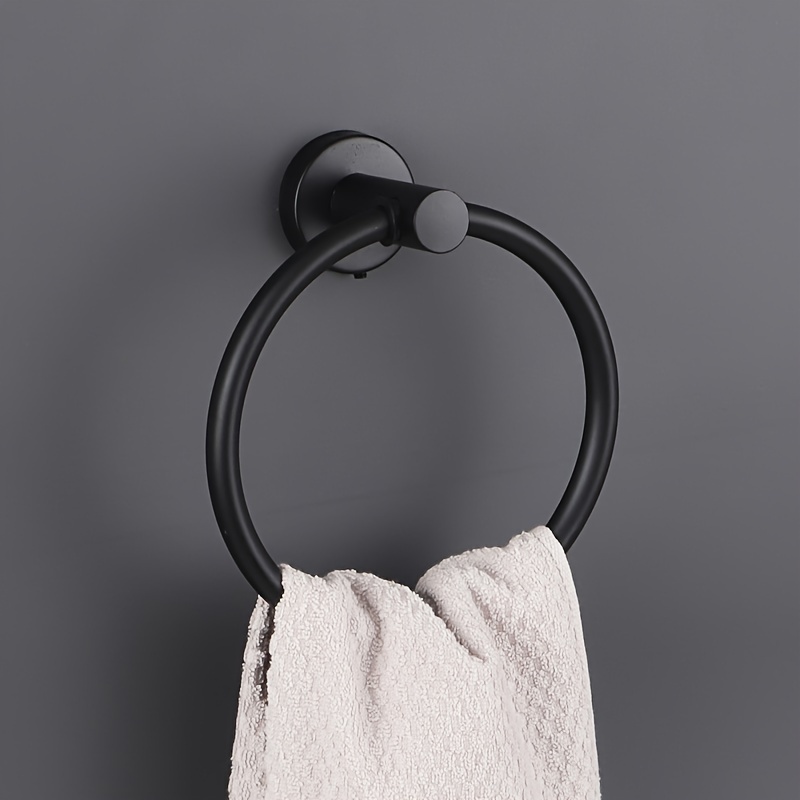 

Metal Round Towel Ring - 304 Stainless Steel Bathroom Towel Holder, Wall Mounted Circle Hand Towel Hanger For Washroom And Shower