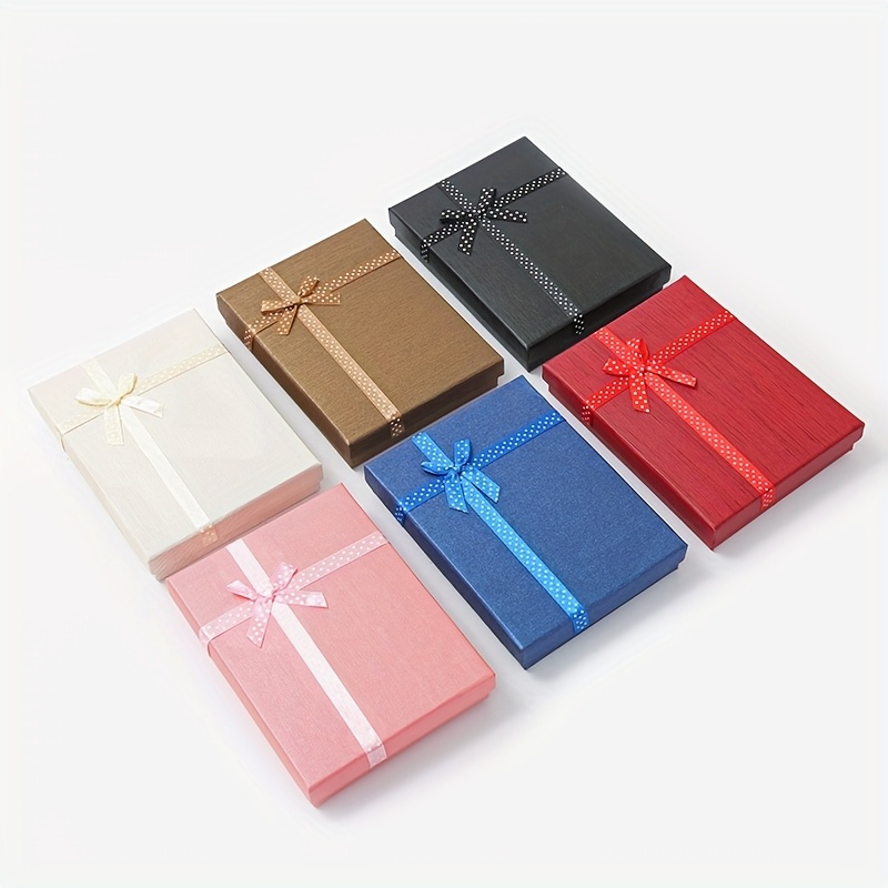 

6pcs Jewelry Gift Boxes Bow - , For Necklace Display & , Jewelry Making Display & Packaging , Beading&jewelry Making