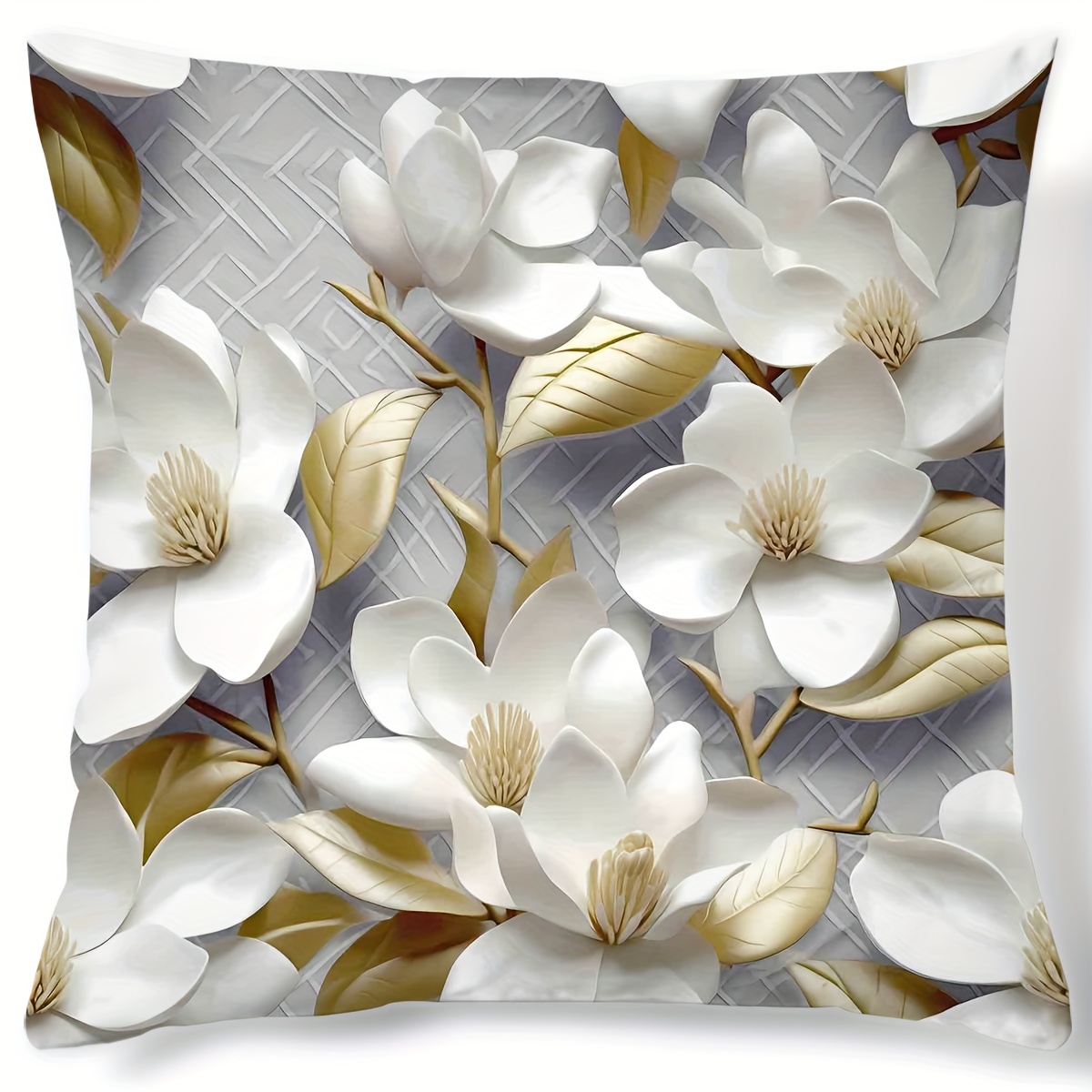 

1pc, Digital Printed Pillowcase With 3d Floral Pattern