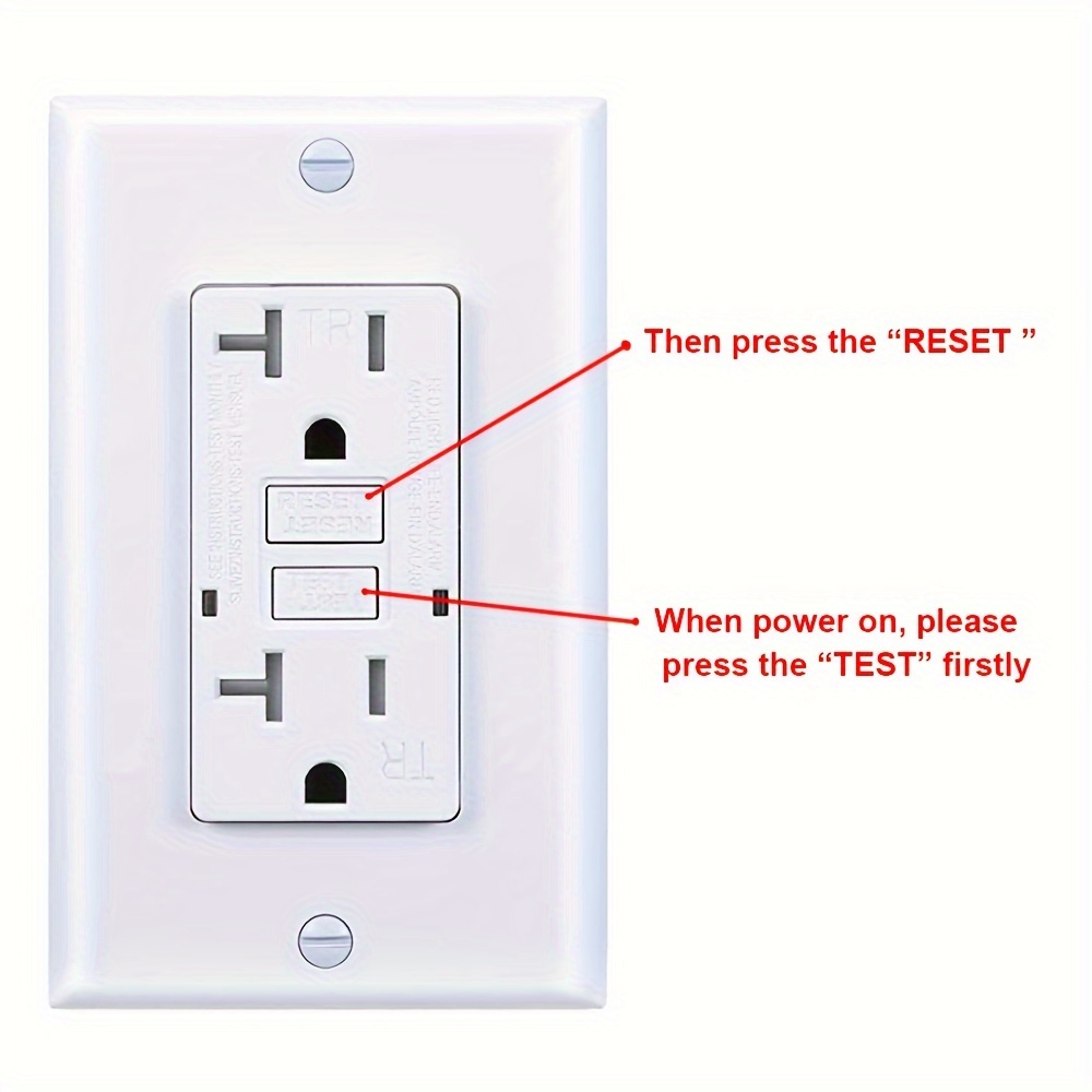 20 Amp Gfci Outlet Tamper resistant Gfi Receptacle Led Temu Canada