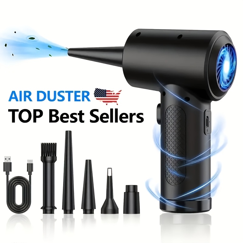 

Compressed Air Duster Electric Rechargeable Cordless Air Blower Compressed Air For Cleaning Computer Keyboard Camera Office