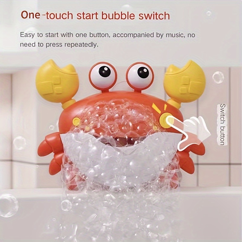 

Baby Bath Toys, Children's Bathroom Play Water, Children Play Water Crab Bubble Machine Toys, Battery Not Included