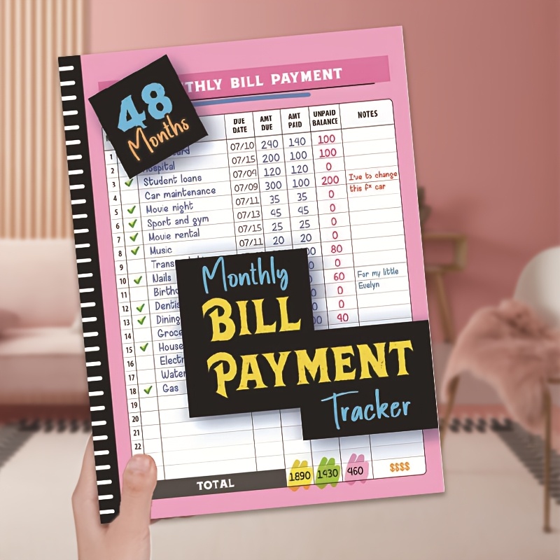 

Monthly Payment Notepad, Paper Cover, English Financial Budgeting And Organizer, With Easy-to-use Budgeting Tables For Payment Scheduling And Record Keeping