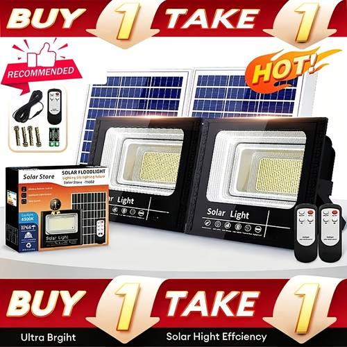 item picture high brightness solar flood light with remote semi recessed wall mount for durable outdoor garden lighting