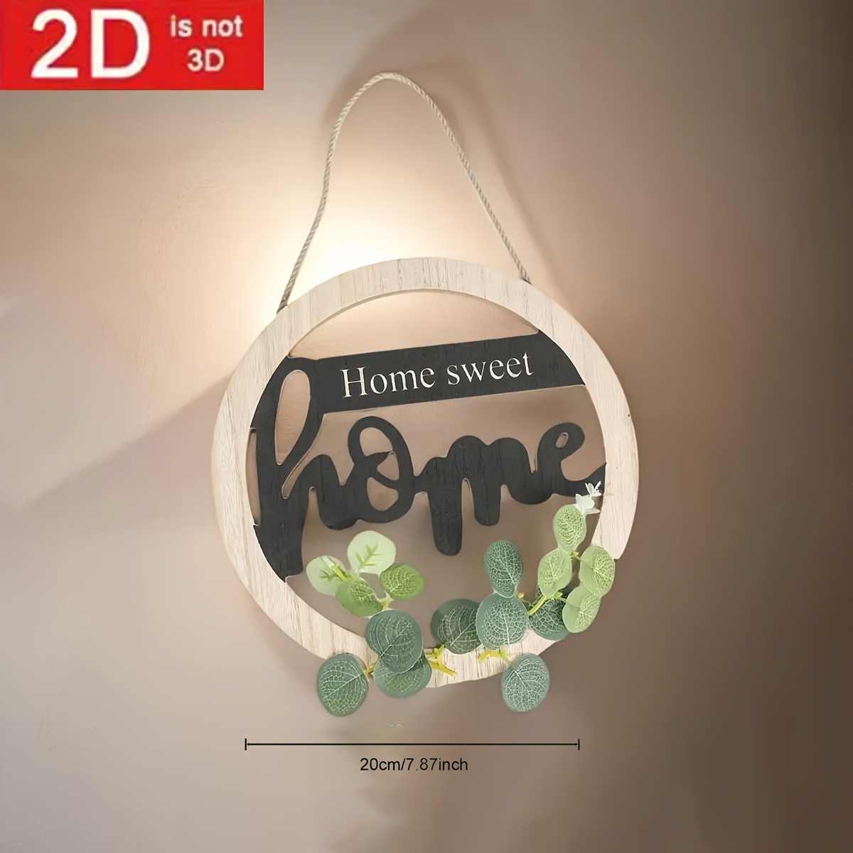 E-shop 2D-flaches, rustikales Bauernhaus-Wanddekor-Schild – „Zuhause ist, wo die Süße ist“ „Willkommen in unserem Zuhause“ – Hängedekoration aus