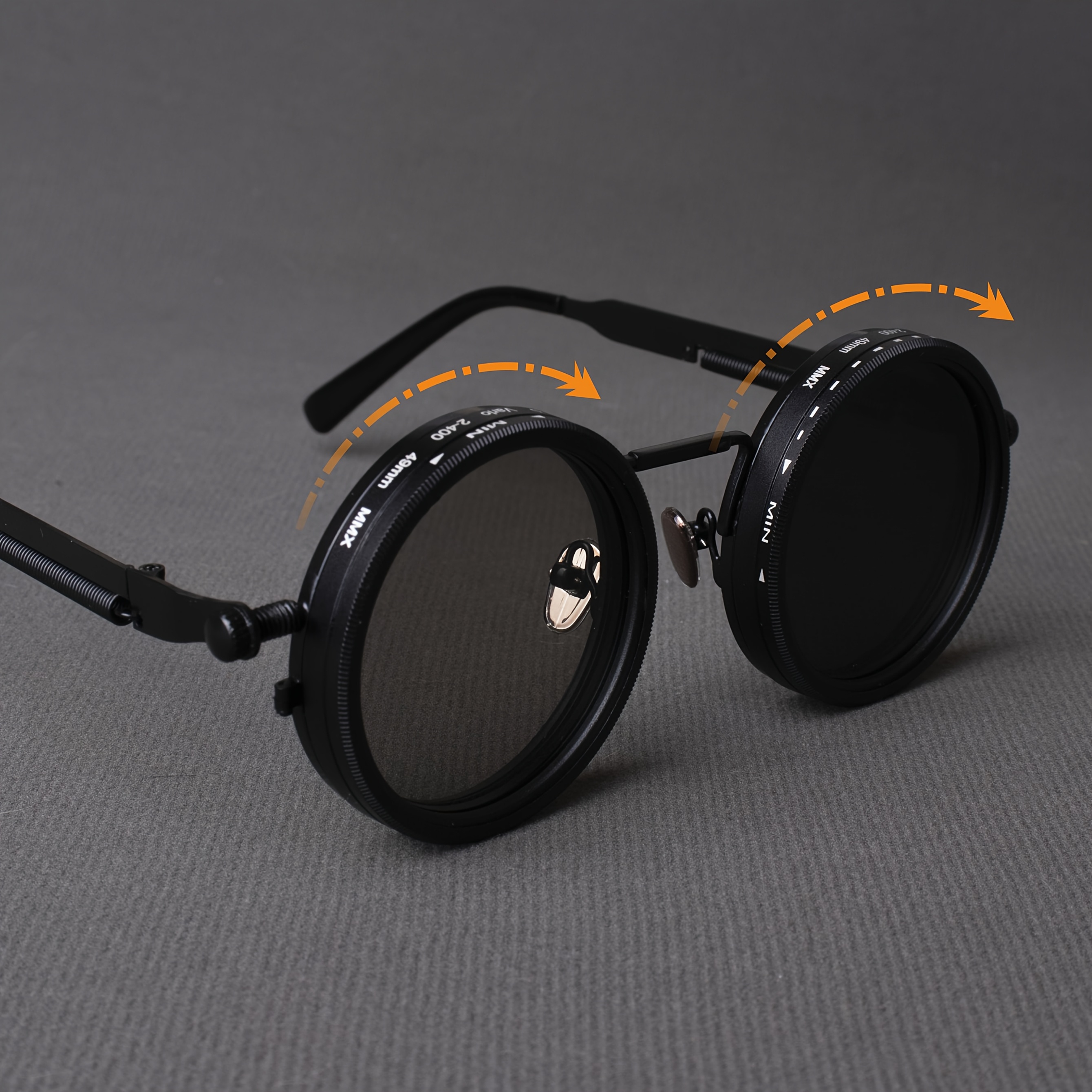 cyberpunk style rotating dimming fashion glasses spring temples rotating dimming flexibly   to   scenes high end fashion without battery