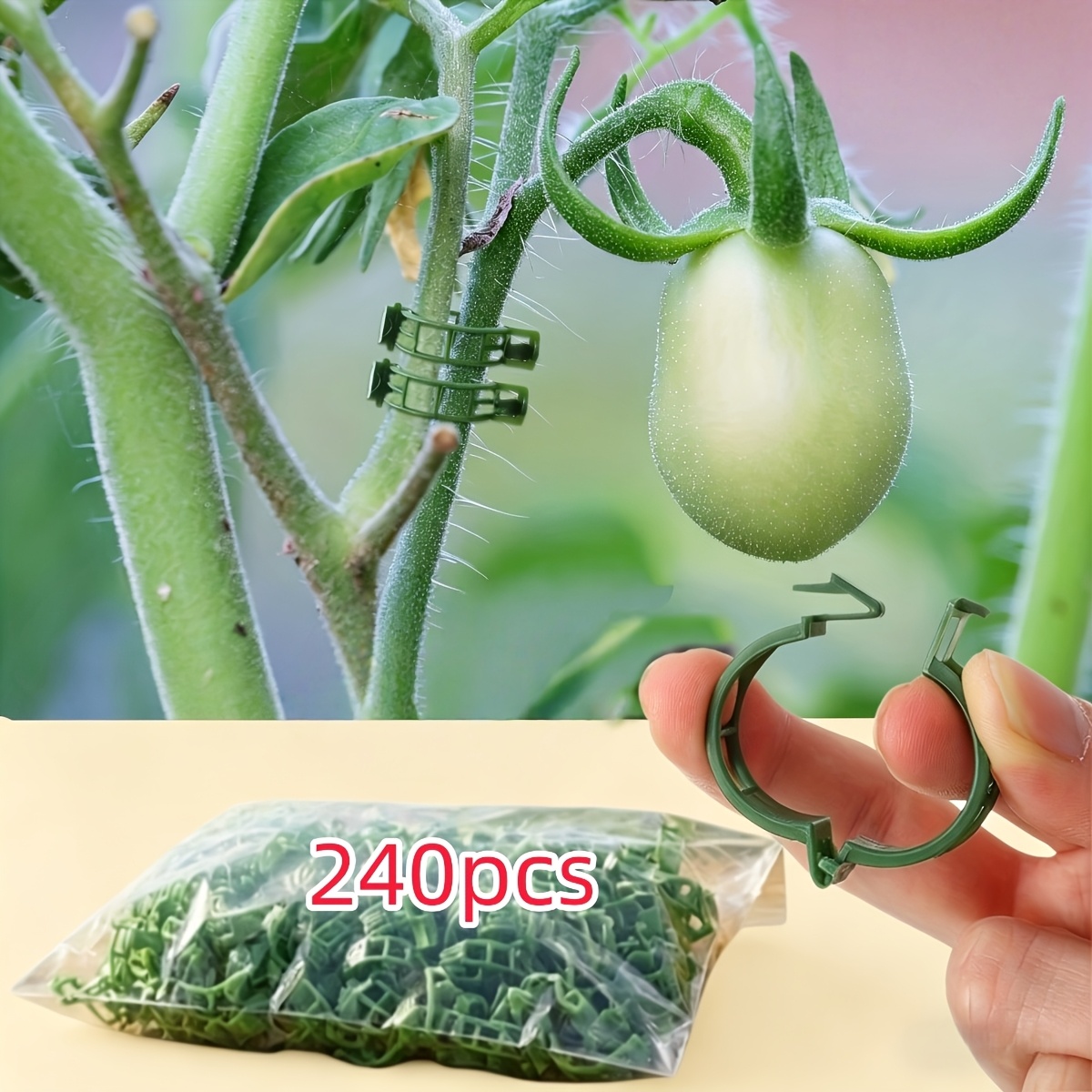 TEMU 240 pz di clip per piante da frutta e per carichi pesanti adatte per pomodori, cetrioli, , , uva - per pomodori a , verdure rampicanti, /uso