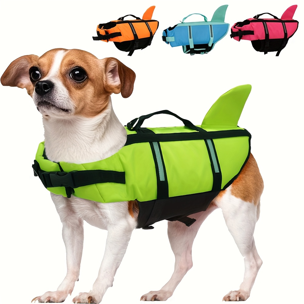Dog Life Jacket Medium YHOMAK Dog Life Jacket Shark, Reflective