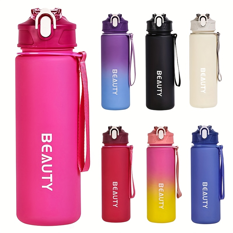 

Large-capacity Frosted Plastic Water Bottle - , Lightweight & Portable With Scale For Outdoor Sports And Office Use