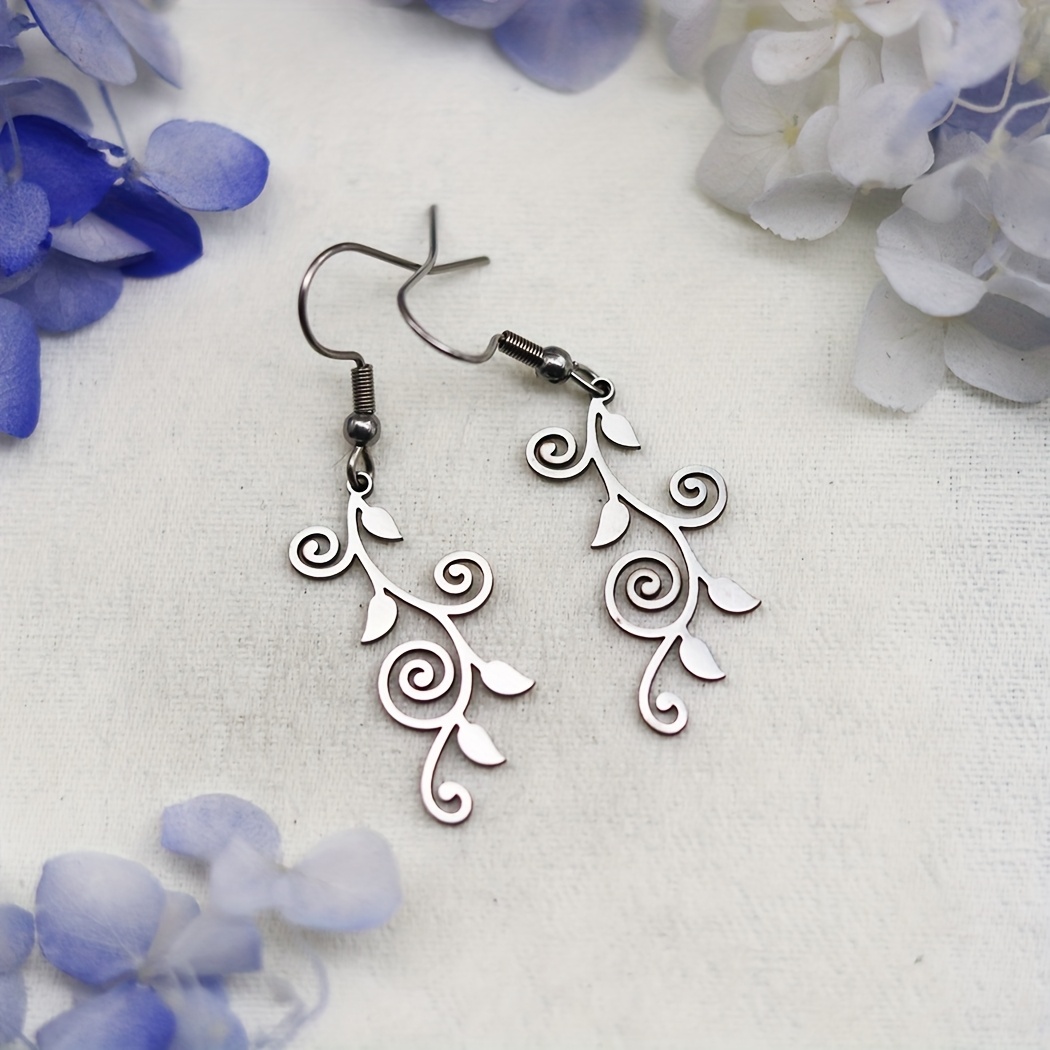 bohemian stainless steel laser cut leaf branch charm Temu Oman