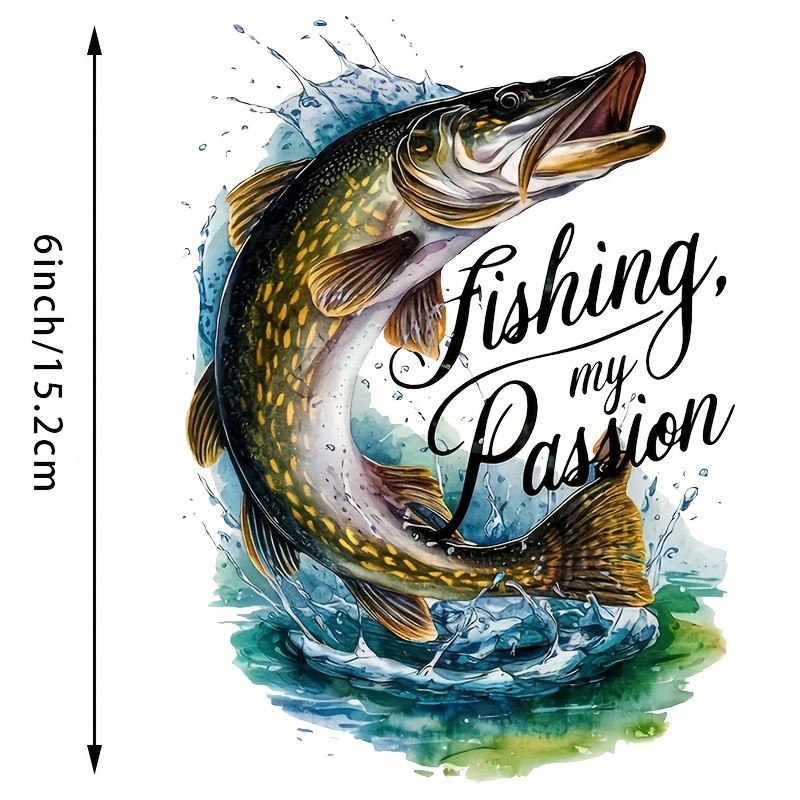 1pc Vinyl Decal - Durable, Easy-to-apply Sticker Featuring Largemouth Bass , Ideal For Cars, Laptops, Fridges, Tables, Water Bottles - Versatile Surface Decoration, Fishing
