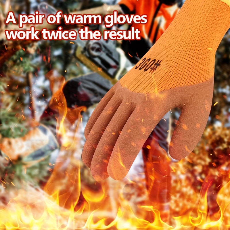 

3 Pairs Of Winter Warm Gloves With Fleece Lining, Thickened , Unisex, Outdoor Work Gloves, And Waterproof Full Finger Skiing Coldproof And Gloves, Suitable For Cell Phone .