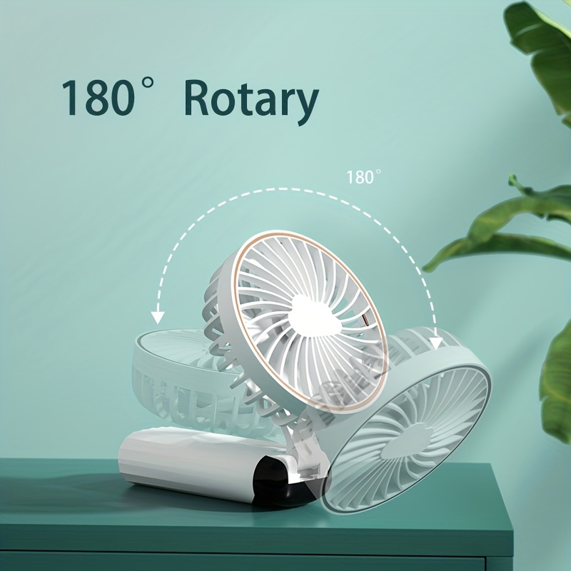 portable wearable fan with 5 speed cooling usb rechargeable ideal for   home use foldable multifunctional details 3